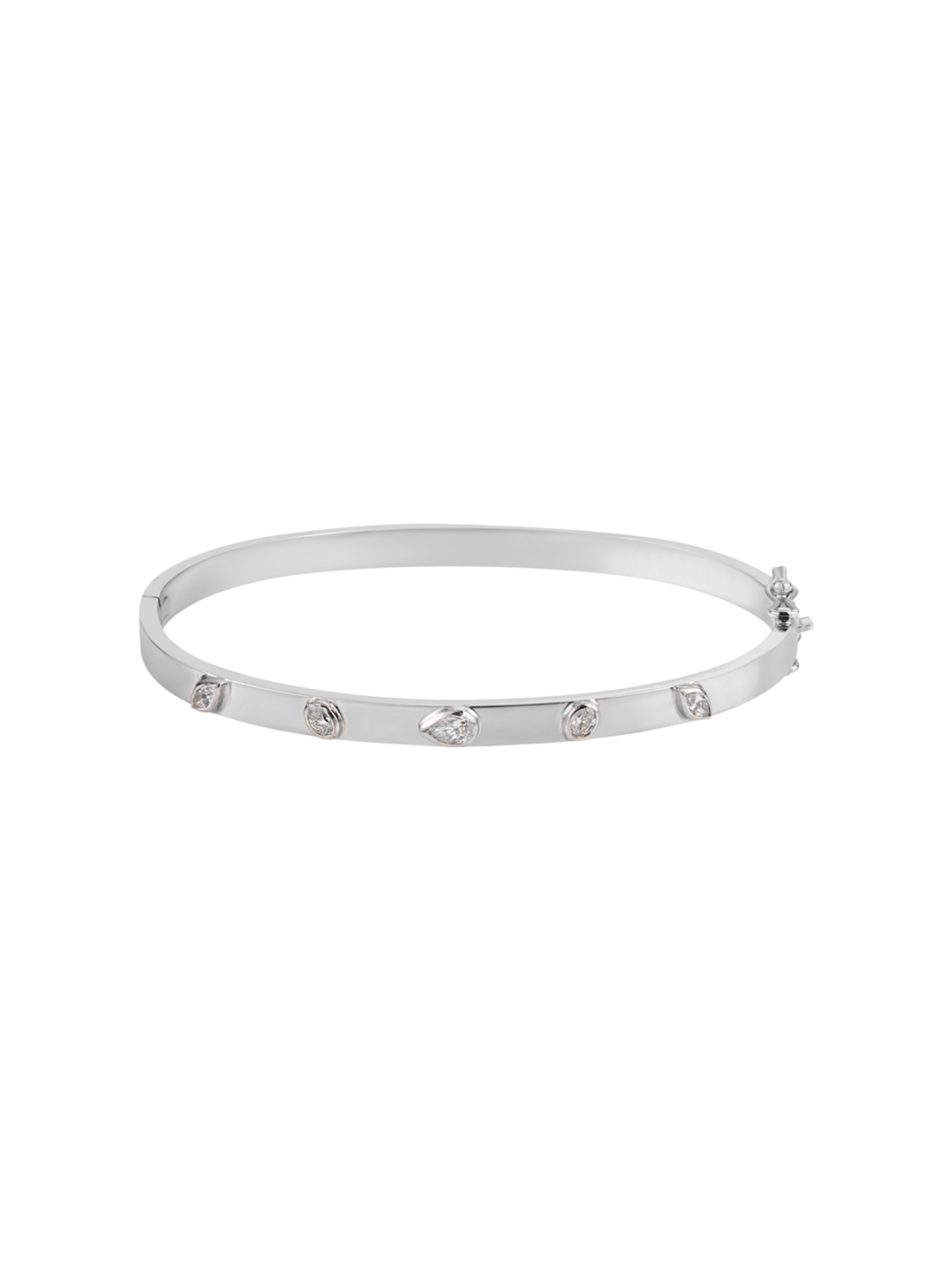 Fancy shape diamond bangle